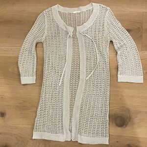 Grey with Silver metallic sparkle Mesh light Knit Cardigan shrug